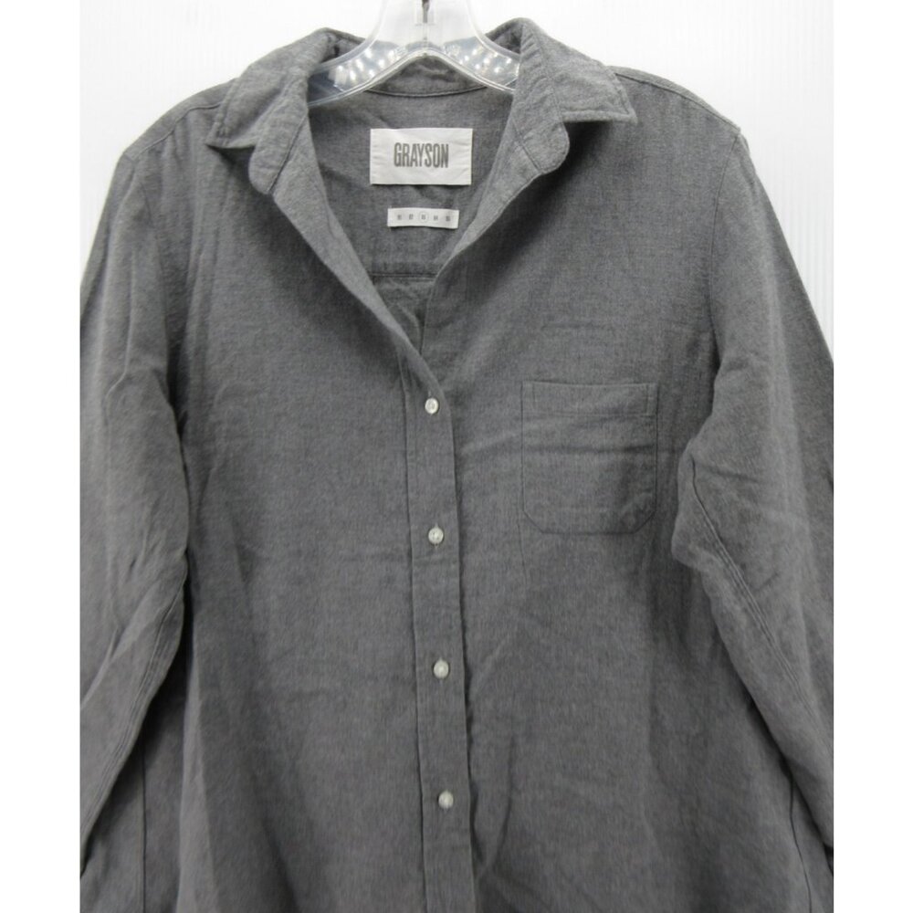 Grayson Frank Eileen Top 3 The Hero Flannel Shirt Hi Low Medium - Picture 2 of 11